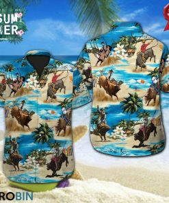 Bull Riding Hawaiian Aloha Shirt