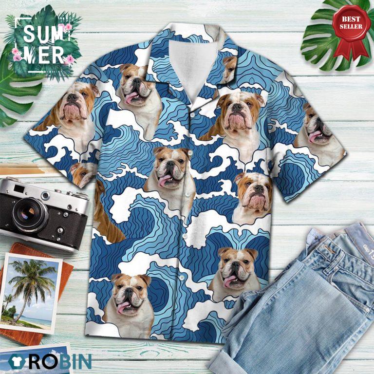 Bulldog Hawaiian Shirt, Aloha Shirt