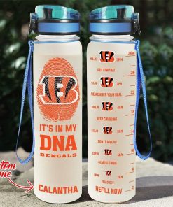 Custom Cincinnati Bengals in My DNA Water Tracker Bottle