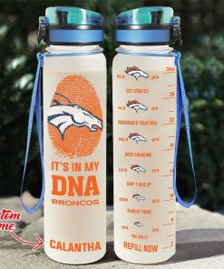 Custom Denver Broncos in My DNA Water Tracker Bottle Custom Denver Broncos in My DNA Water Tracker Bottle