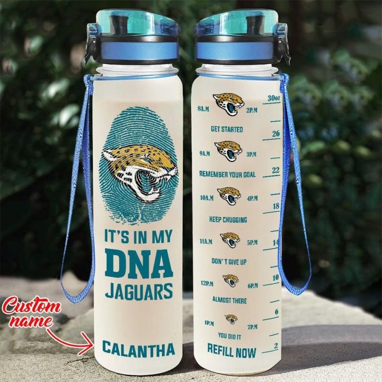 Custom Jacksonville Jaguars in My DNA Water Tracker Bottle