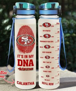 Custom San Francisco 49ers in My DNA Water Tracker Bottle