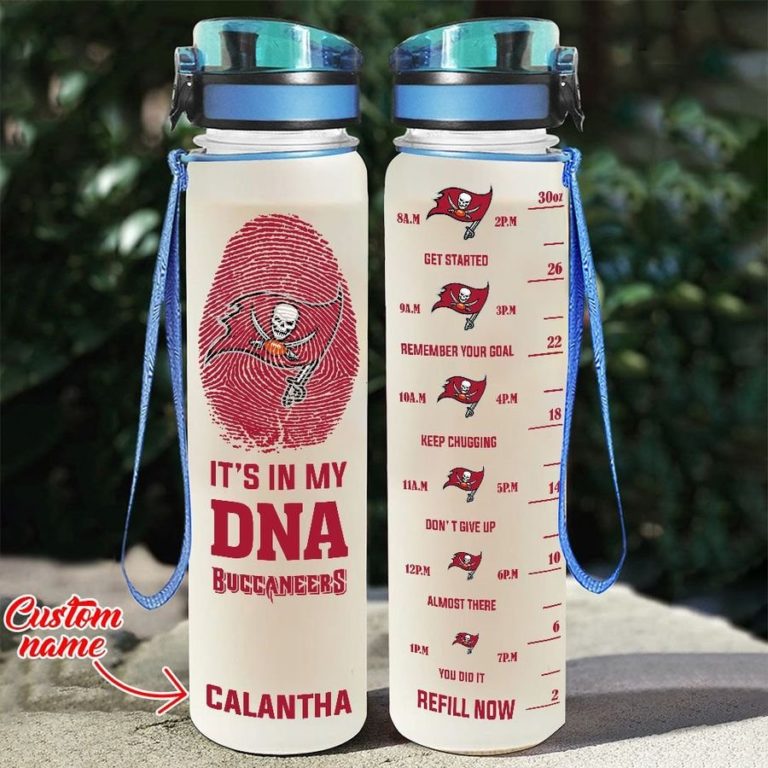 Custom Tampa Bay Buccaneers in My DNA Water Tracker Bottle