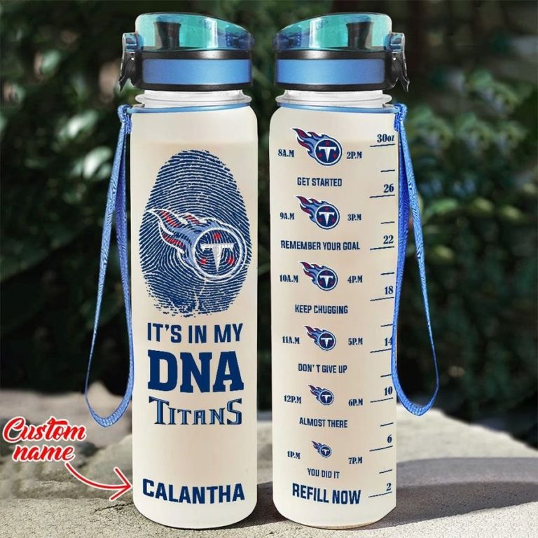 Custom Tennessee Titans in My DNA Water Tracker Bottle
