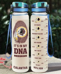 Custom Washington Redskins in My DNA Water Tracker Bottle Custom Washington Redskins in My DNA Water Tracker Bottle