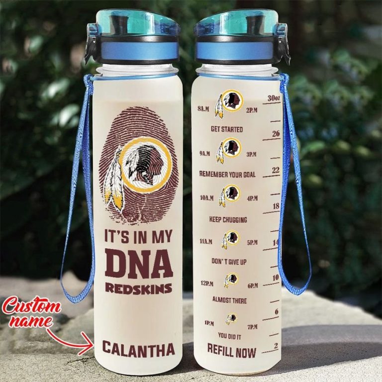 Custom Washington Redskins in My DNA Water Tracker Bottle