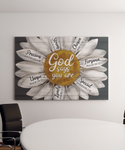Daisy flower canvas – God says you are strong-chose-forgiven-unique wallart (canvas and poster) Daisy flower canvas – God says you are strong-chose-forgiven-unique wallart (canvas and poster)