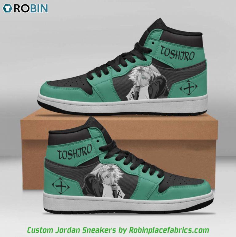 Hitsugaya Toshiro Jordan 1 Sneakers, Bleach Custom Shoes