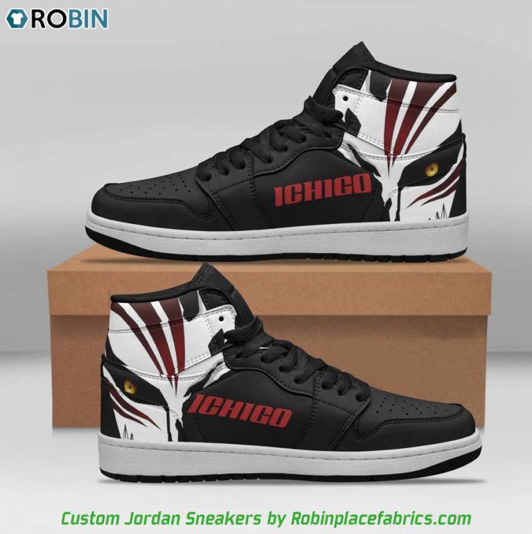 Ichigo Hollow Mask Shoes, Bleach Anime Jordan Sneakers