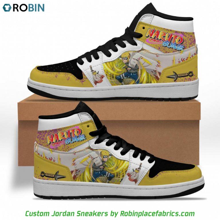 Minato Kazekage Jordan Sneakers Boots, Naruto Anime Custom Shoes