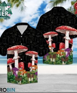 Mushroom Colorful Hawaiian Shirt,Button-up T-shirt Mushroom Colorful Hawaiian Shirt,Button-up T-shirt