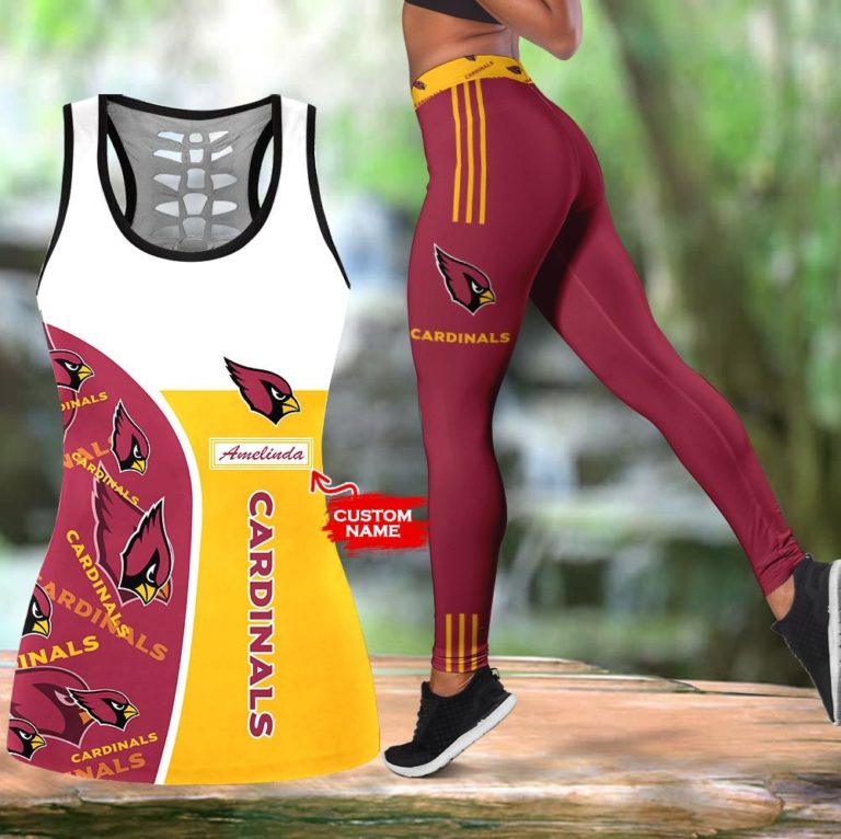 NFL Arizona Cardinals Leggings and Hollow Tank Top YL05