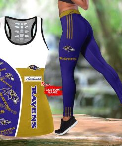 NFL Baltimore Ravens Leggings and Hollow Tank Top