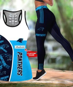 NFL Carolina Panthers Leggings and Hollow Tank Top