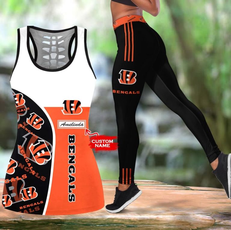 NFL Cincinnati Bengals Leggings and Hollow Tank Top