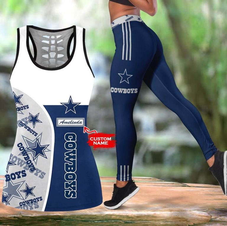 NFL Dallas Cowboys Leggings and Hollow Tank Top
