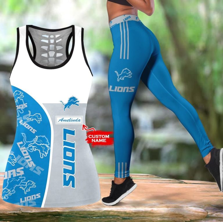 NFL Detroit Lions Leggings and Hollow Tank Top