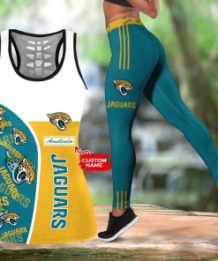 NFL Jacksonville Jaguars Leggings and Hollow Tank Top NFL Jacksonville Jaguars Leggings and Hollow Tank Top