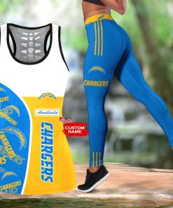 NFL Los Angeles Chargers Leggings and Hollow Tank Top