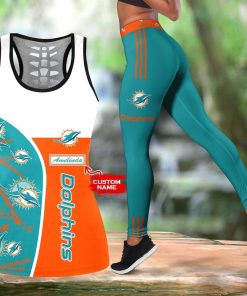 NFL Miami Dolphins Leggings and Hollow Tank Top