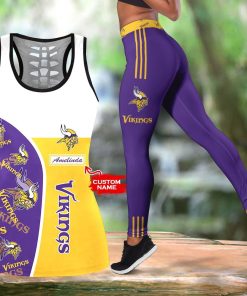 NFL Minnesota Vikings Leggings and Hollow Tank Top NFL Minnesota Vikings Leggings and Hollow Tank Top