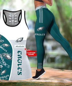 NFL Philadelphia Eagles Leggings and Hollow Tank Top NFL Philadelphia Eagles Leggings and Hollow Tank Top