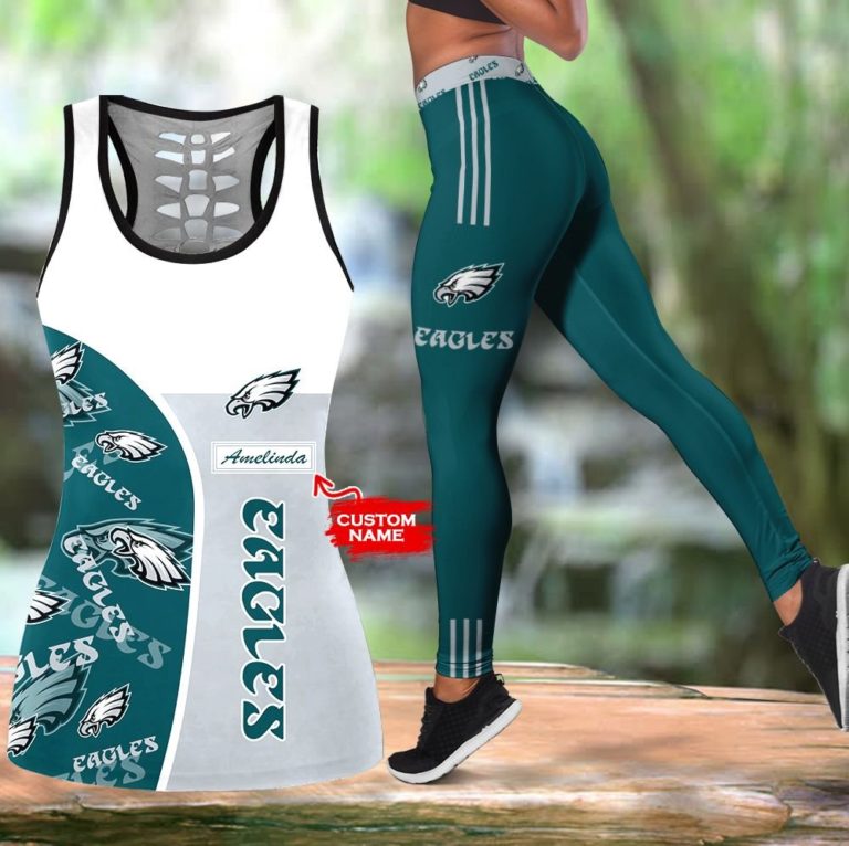 NFL Philadelphia Eagles Leggings and Hollow Tank Top