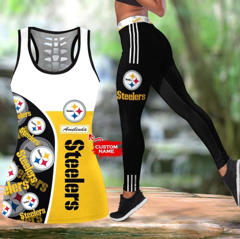 NFL Pittsburgh Steelers Leggings and Hollow Tank Top