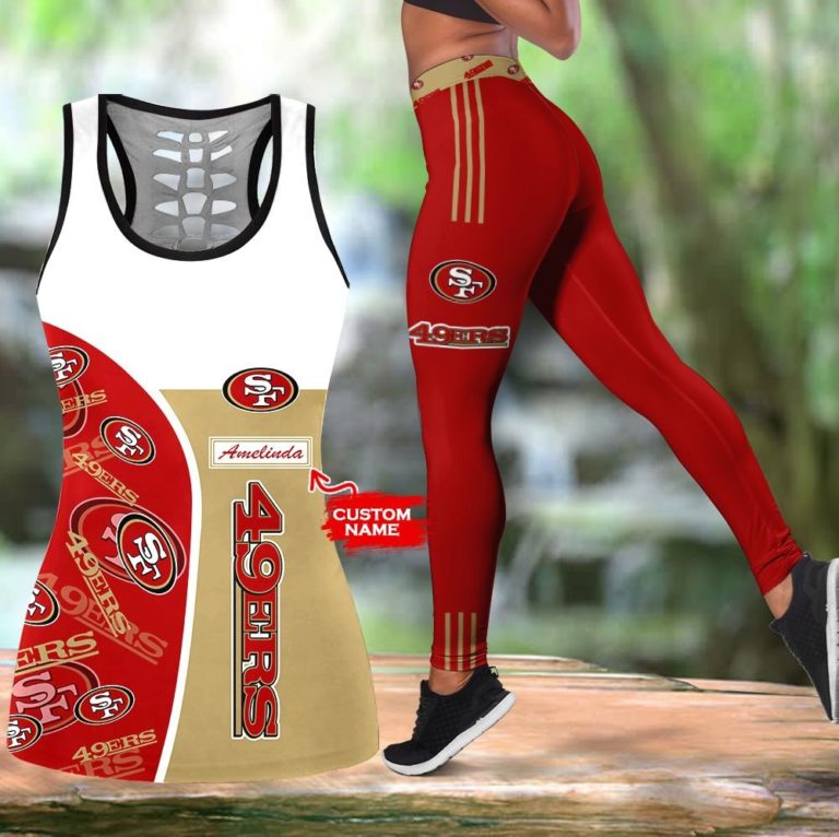 NFL San Francisco 49ers Leggings and Hollow Tank Top