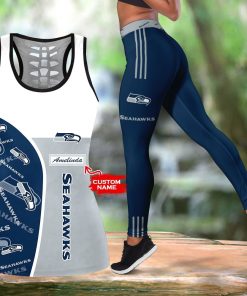 NFL Seattle Seahawks Leggings and Hollow Tank Top NFL Seattle Seahawks Leggings and Hollow Tank Top