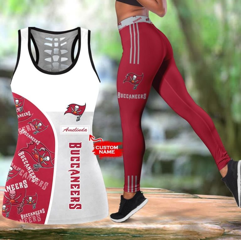NFL Tampa Bay Buccaneers Leggings and Hollow Tank Top