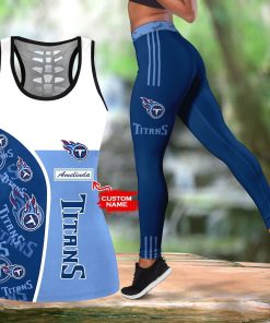 NFL Tennessee Titans Leggings and Hollow Tank Top NFL Tennessee Titans Leggings and Hollow Tank Top