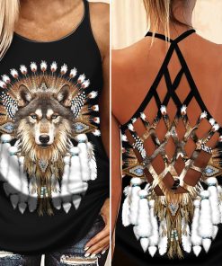 Native American Criss Cross Back Tank Top