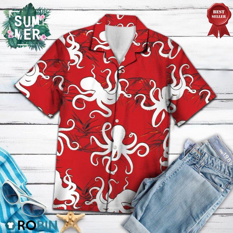 Octopus Hawaiian Shirt, Octopus Aloha Shirt