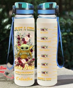 Baby Yoda Hug Los Angeles Chargers Water Tracker Bottle Baby Yoda Hug Los Angeles Chargers Water Tracker Bottle