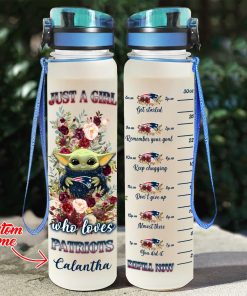 Baby Yoda Hug New England Patriots Water Tracker Bottle Baby Yoda Hug New England Patriots Water Tracker Bottle