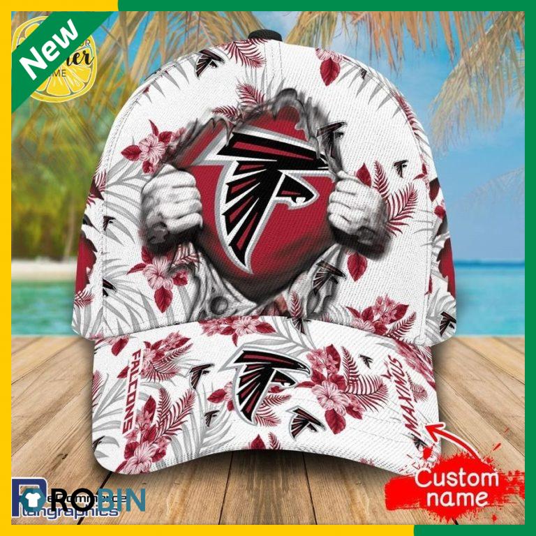 Personalized NFL Atlanta Falcons 3d Tropical Flowers Cap