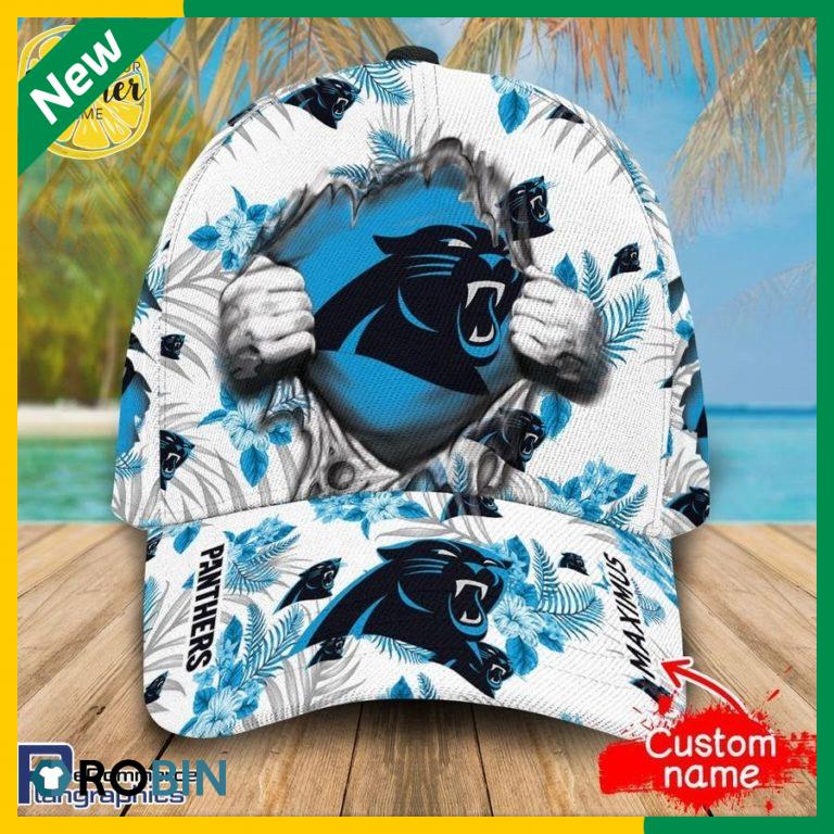 Custom NFL Carolina Panthers 3d Hawaii Cap