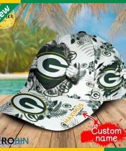Custom NFL Green Bay Packers All Over Print Tropical Flowers Cap Custom NFL Green Bay Packers All Over Print Tropical Flowers Cap