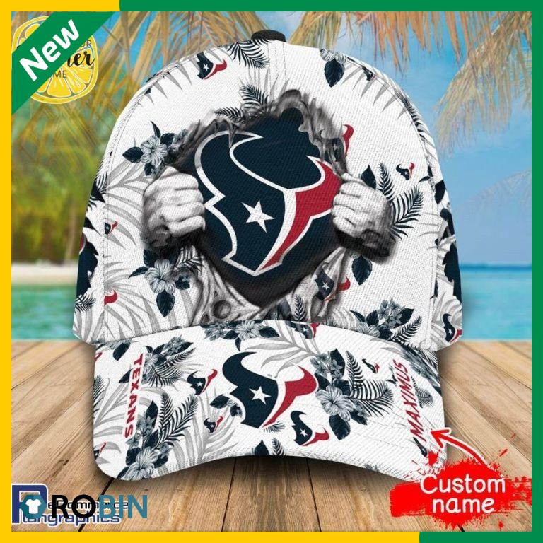 Custom NFL Houston Texas All Over Print Hawaii Cap