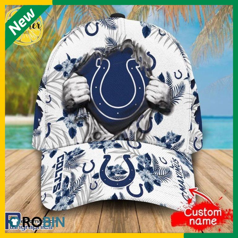 Personalized NFL Indianapolis Colts All Over Print Hawaiian Pattern Cap