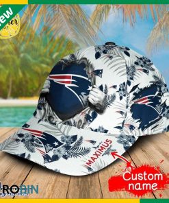 Personalized NFL New England Patriots 3d Tropical Flowers Cap Personalized NFL New England Patriots 3d Tropical Flowers Cap