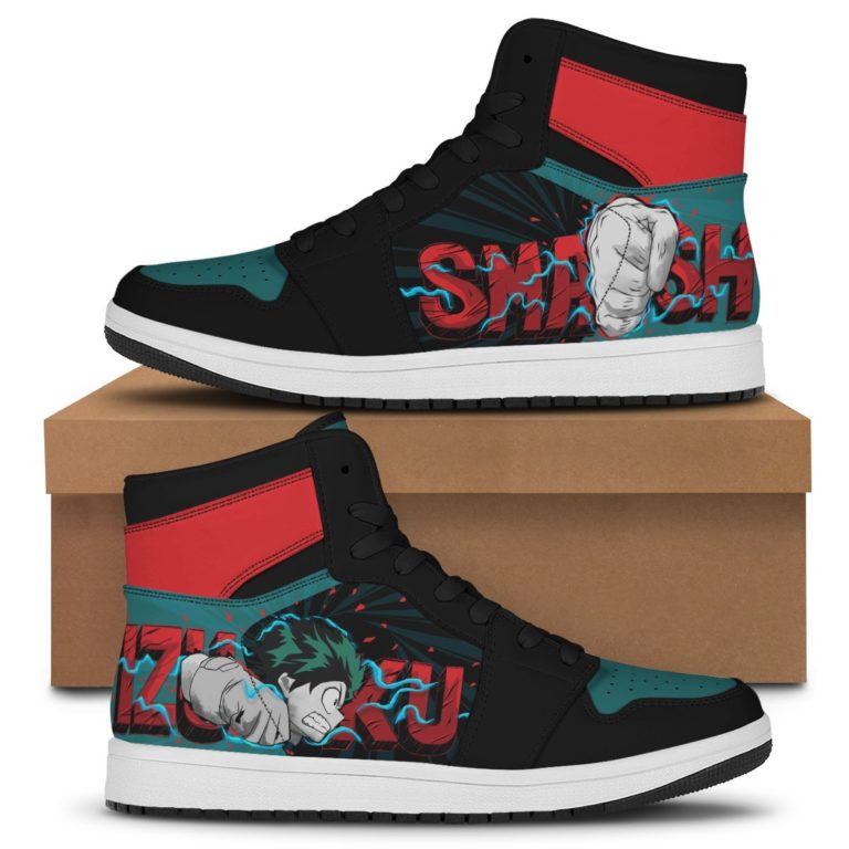 Midoriya Smash Shoes, Custom Anime Sneakers