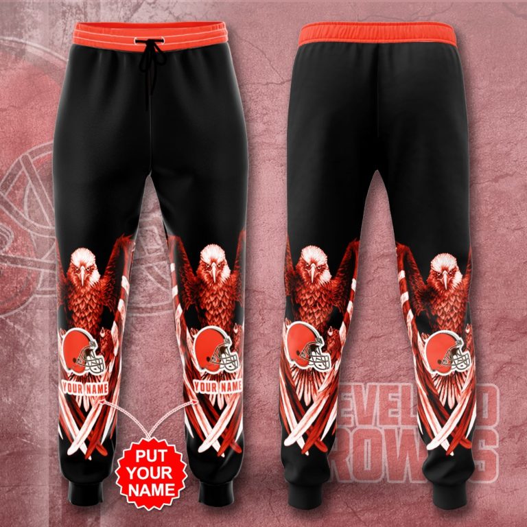 Personalized Cleveland Browns Eagle Sweatpants