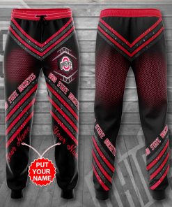 Personalized Ohio State Buckeyes All Over Print Sweatpants, Joggers Personalized Ohio State Buckeyes All Over Print Sweatpants, Joggers
