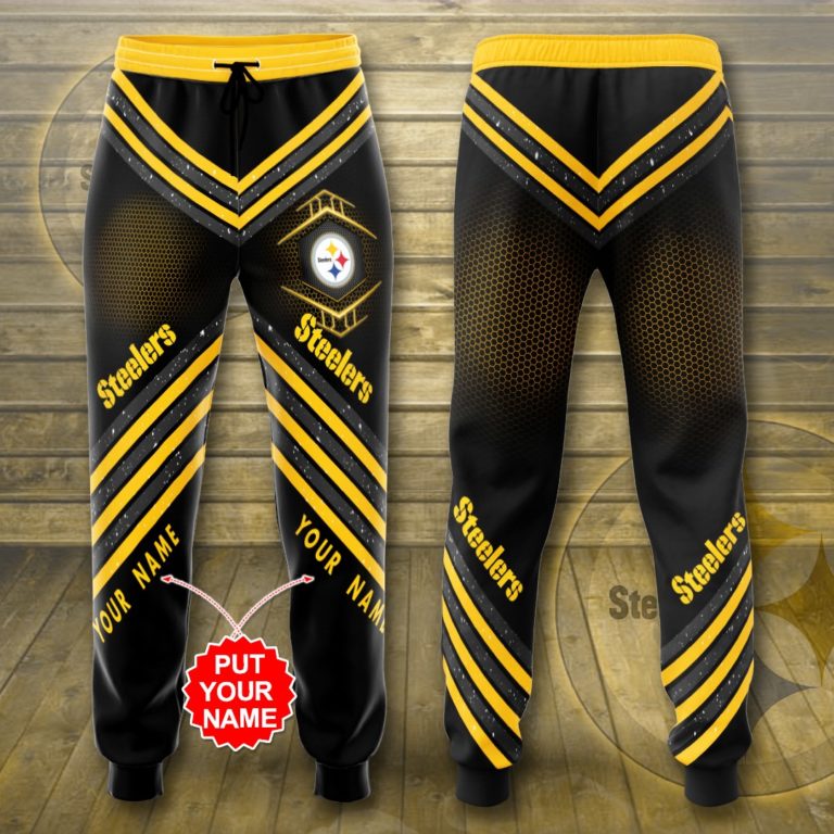 Personalized Pittsburgh Steelers All Over Print Sweatpants, Joggers