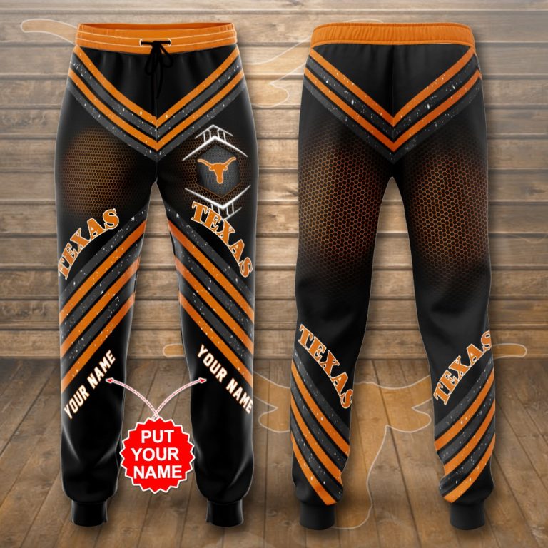 Personalized Texas Longhorns All Over Print Sweatpants, Joggers