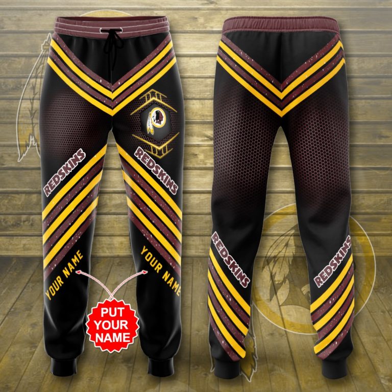 Personalized Washington Redskins All Over Print Sweatpants, Joggers