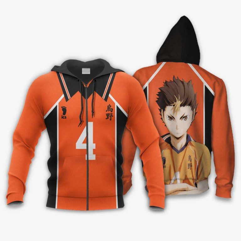 Yu Nishinoya Karasuno s Haikyuu Anime Costume All Over Print Hoodie