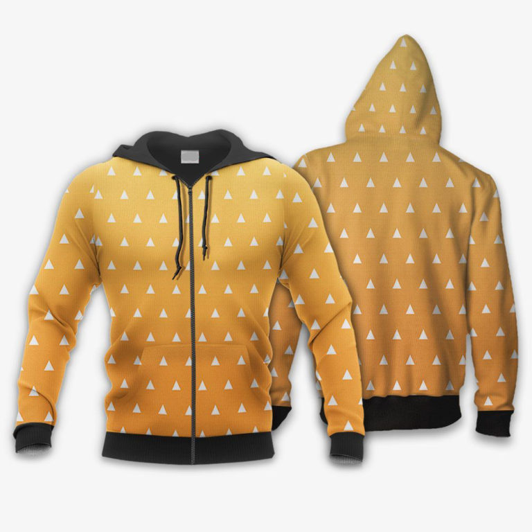 Zenitsu Agatsuma Uniform Demon Slayer All Over Print Hoodie